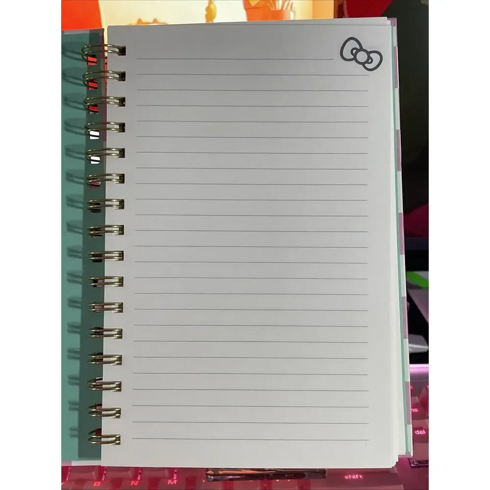 Hello Kitty Friends Rainbow Hard Cover Notebook Journal Spiral 2024 Sanrio